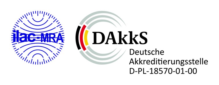 Prüfverfahren akkreditiert durch die Deutsche Akkreditierungsstelle - DAkkS-Symbol
